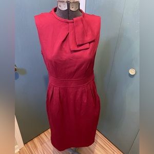 Nanette Lepore red cocktail dress with pockets size 4